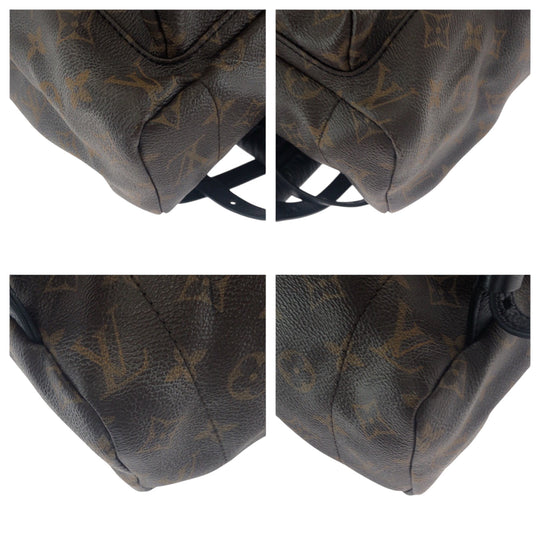LOUIS VUITTON Backpack M41561 PVC Brown Monogram Macasa Palm Springs Backpack MM