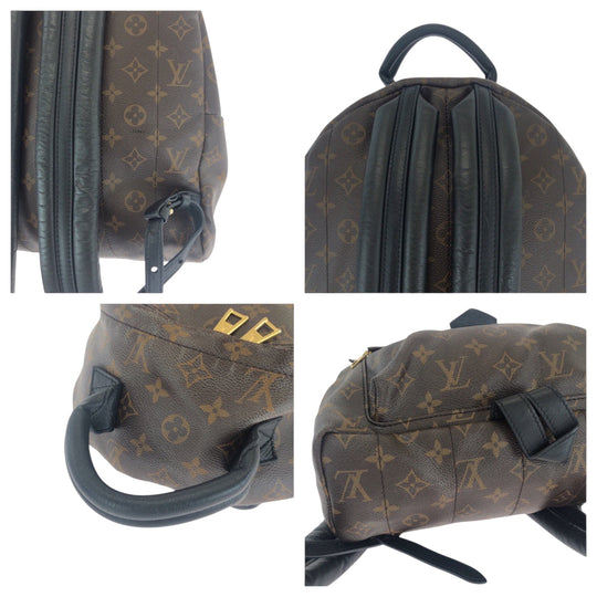 LOUIS VUITTON Backpack M41561 PVC Brown Monogram Macasa Palm Springs Backpack MM