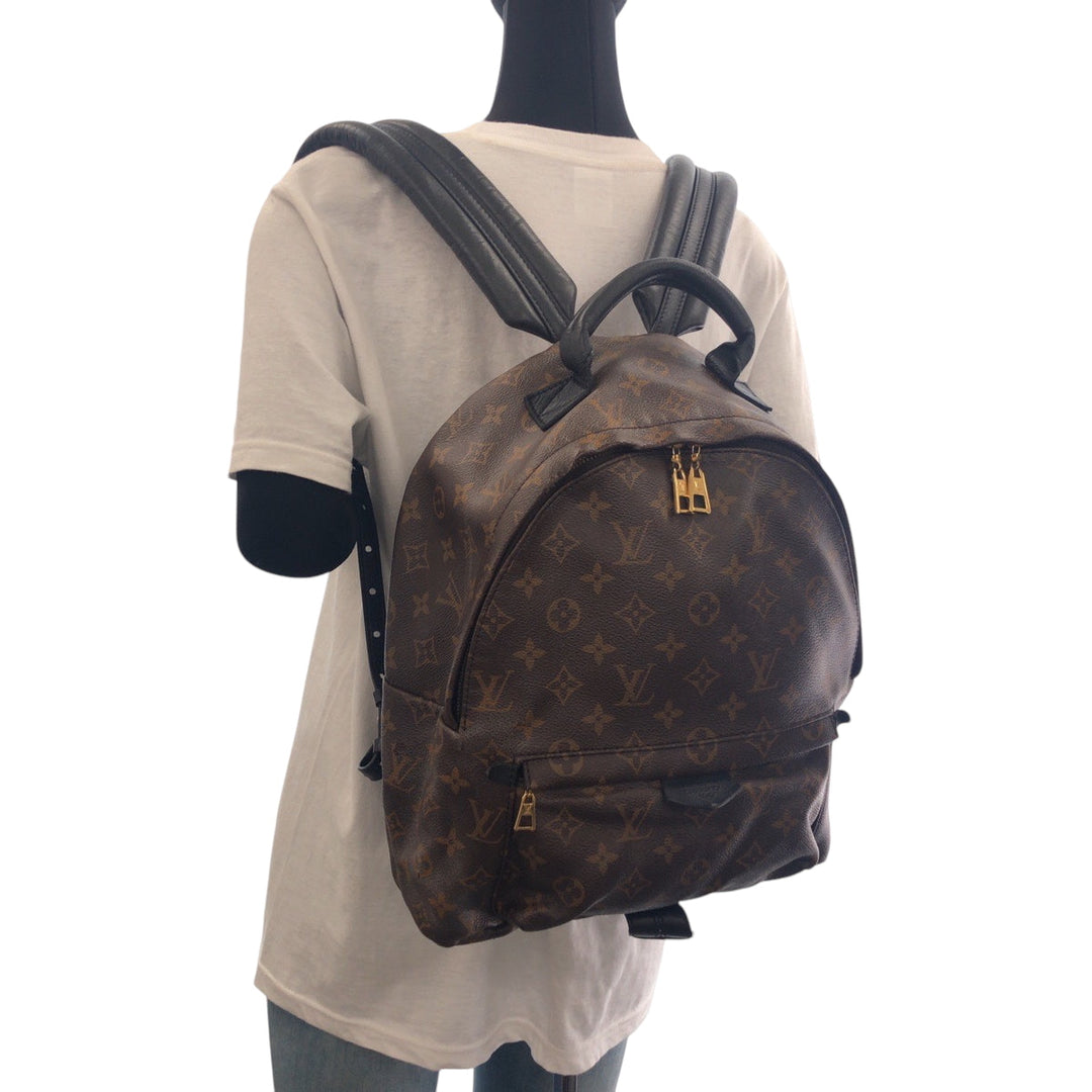 LOUIS VUITTON Backpack M41561 PVC Brown Monogram Macasa Palm Springs Backpack MM