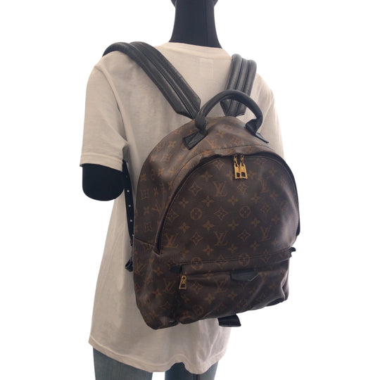 LOUIS VUITTON Backpack M41561 PVC Brown Monogram Macasa Palm Springs Backpack MM