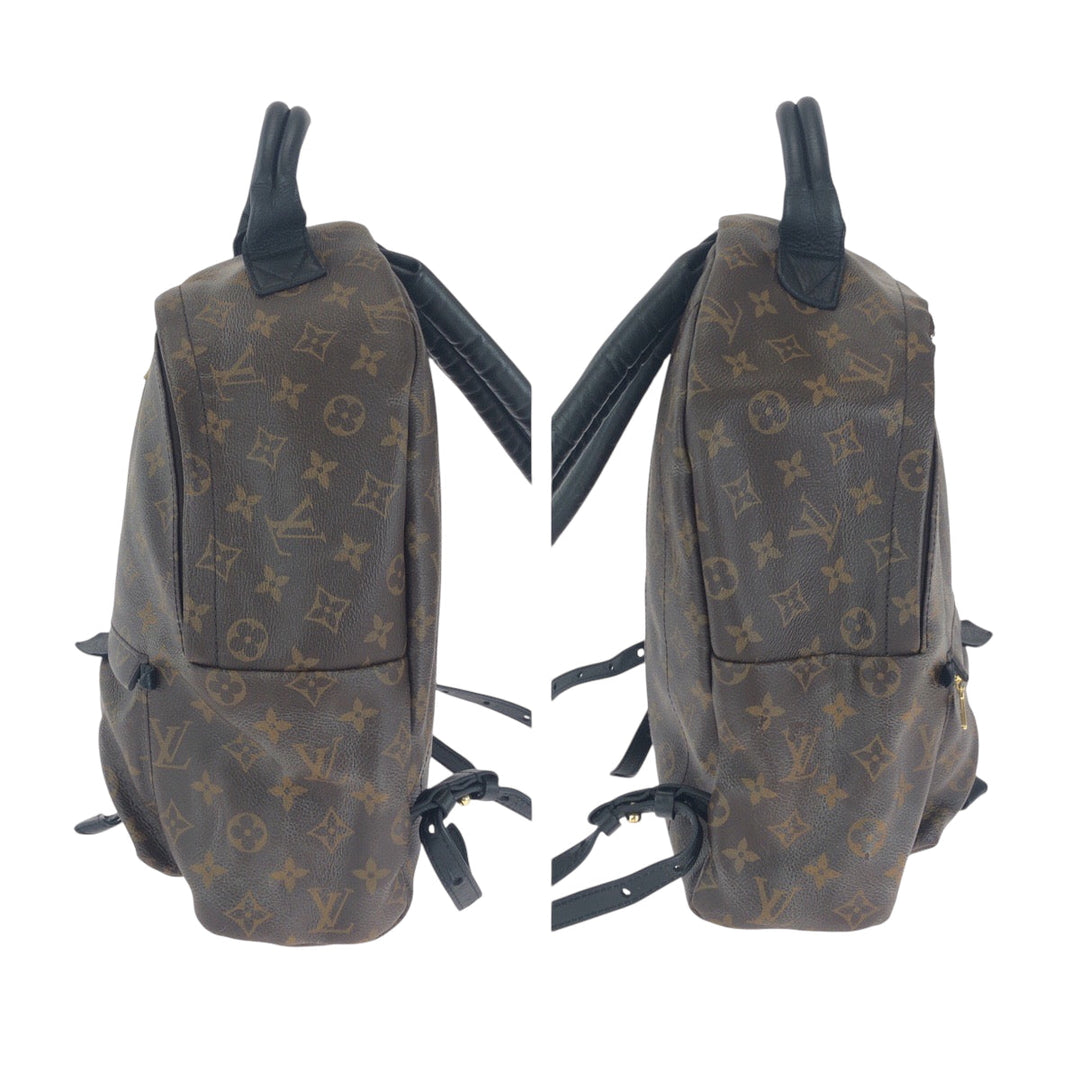 LOUIS VUITTON Backpack M41561 PVC Brown Monogram Macasa Palm Springs Backpack MM