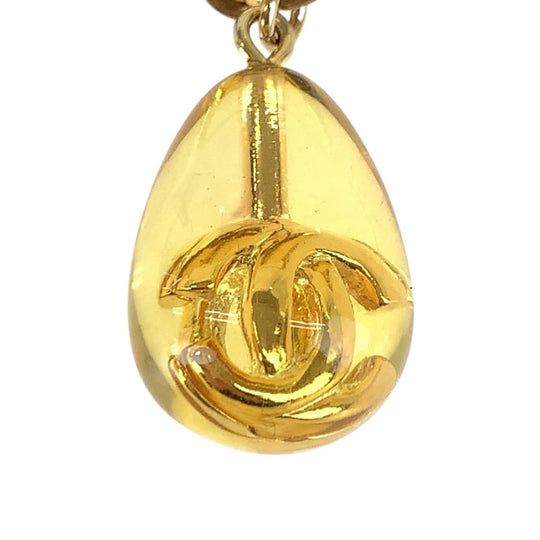 CHANEL Necklace metal gold teardrop