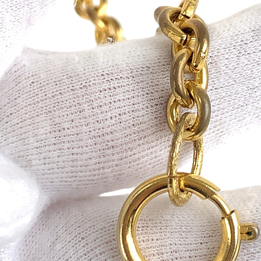 CHANEL Necklace metal gold teardrop