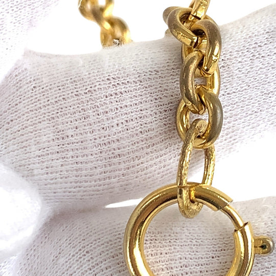 CHANEL Necklace metal gold teardrop