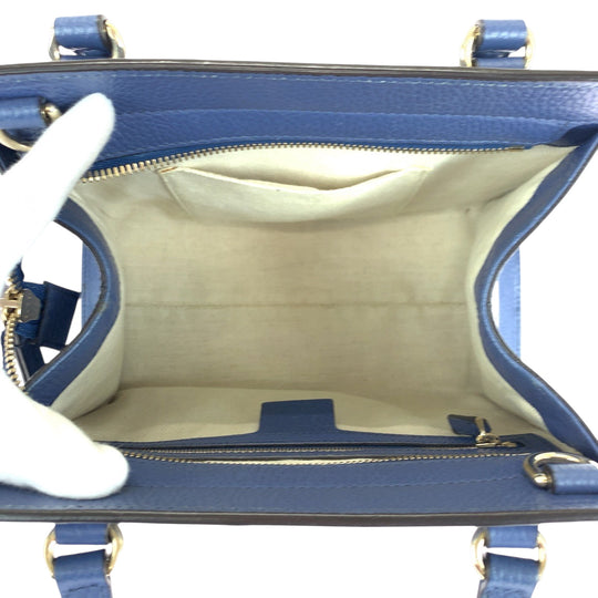 GUCCI Handbag 607722 leather blue Soho logo