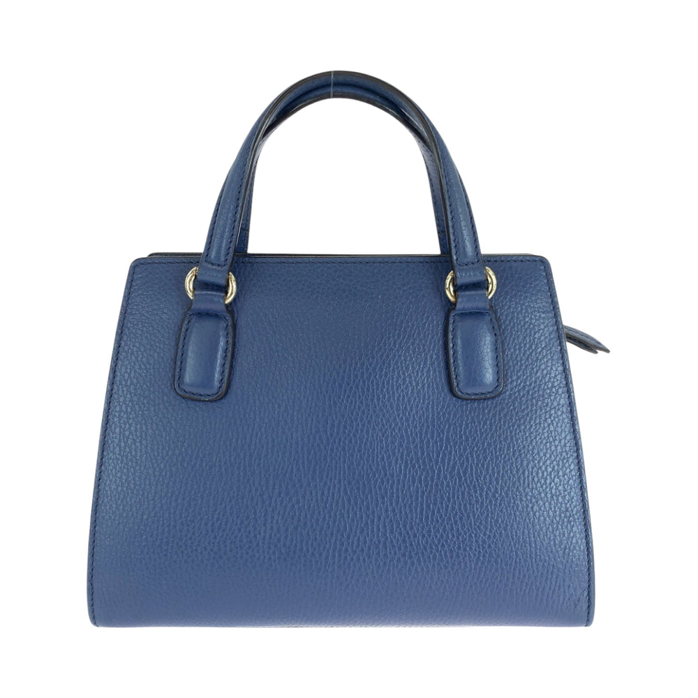 GUCCI Handbag 607722 leather blue Soho logo