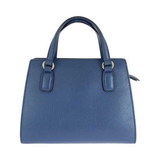 GUCCI Handbag 607722 leather blue Soho logo