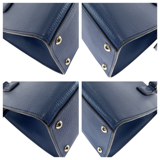GUCCI Handbag 607722 leather blue Soho logo