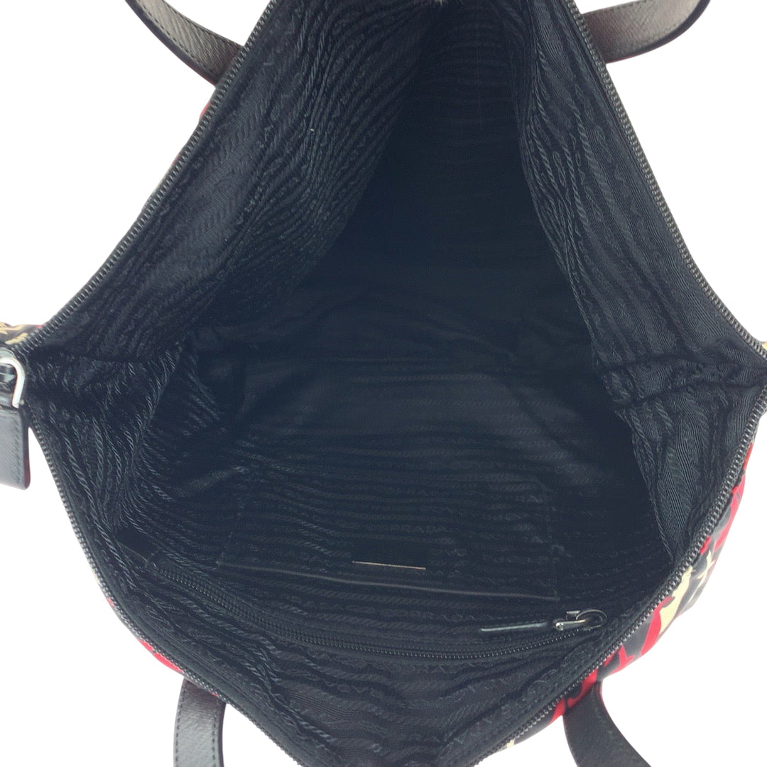PRADA Tote Bag B4696P Nylon Red Test Triangle With logo knife