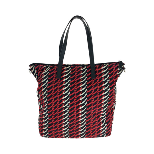 PRADA Tote Bag B4696P Nylon Red Test Triangle With logo knife