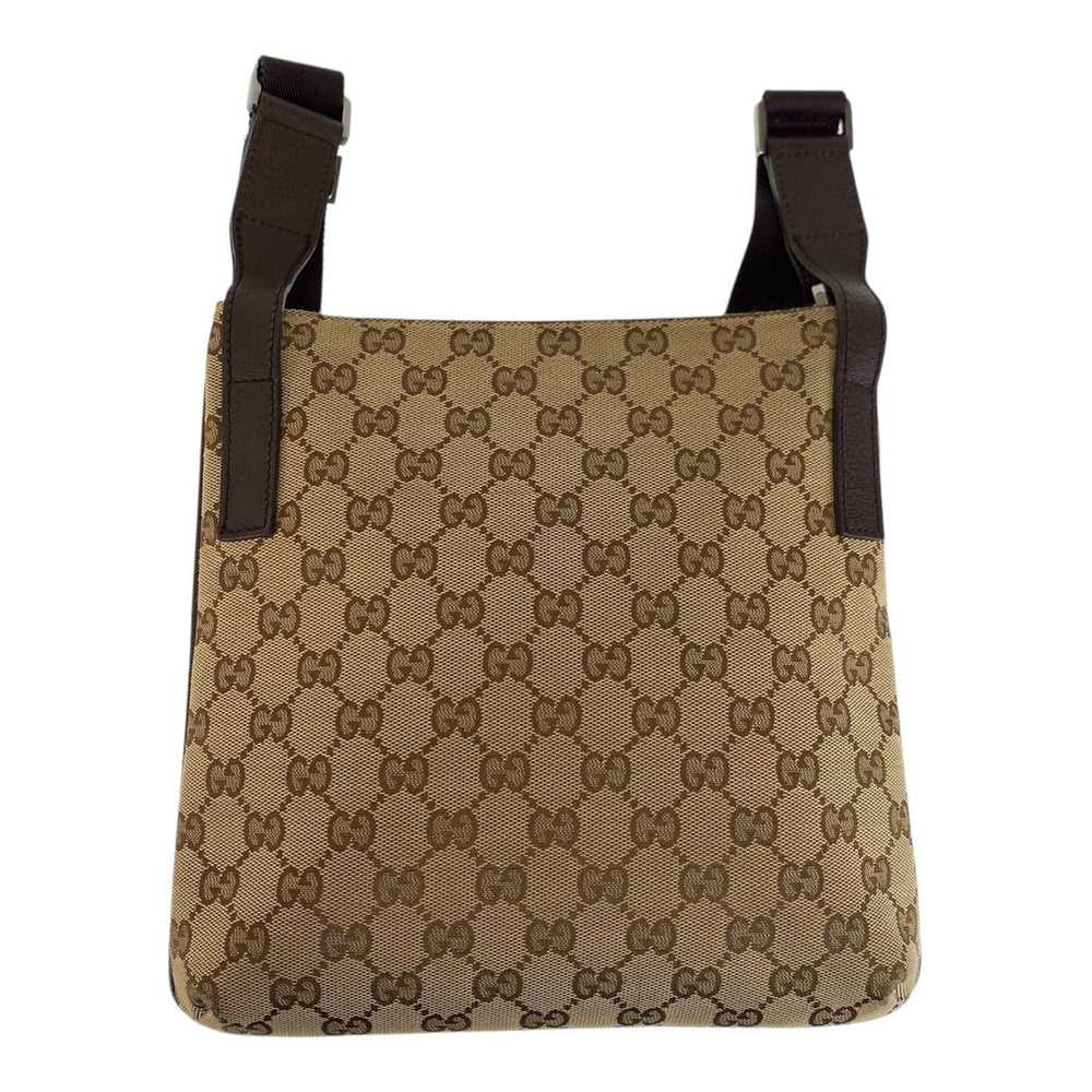 GUCCI Shoulder Bag 122793 GG canvas, leather Beige brown Shoulder Bag pochette Women(Unisex) Used Authentic
