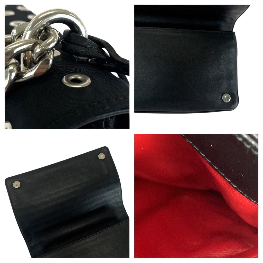 PRADA Shoulder Bag 1BD010 Nylon black Test Triangle With logo grommet