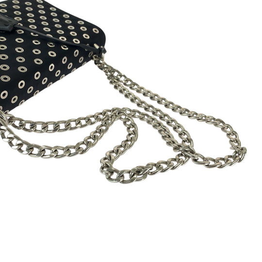 PRADA Shoulder Bag 1BD010 Nylon black Test Triangle With logo grommet