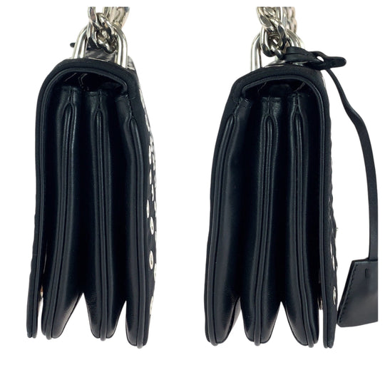 PRADA Shoulder Bag 1BD010 Nylon black Test Triangle With logo grommet