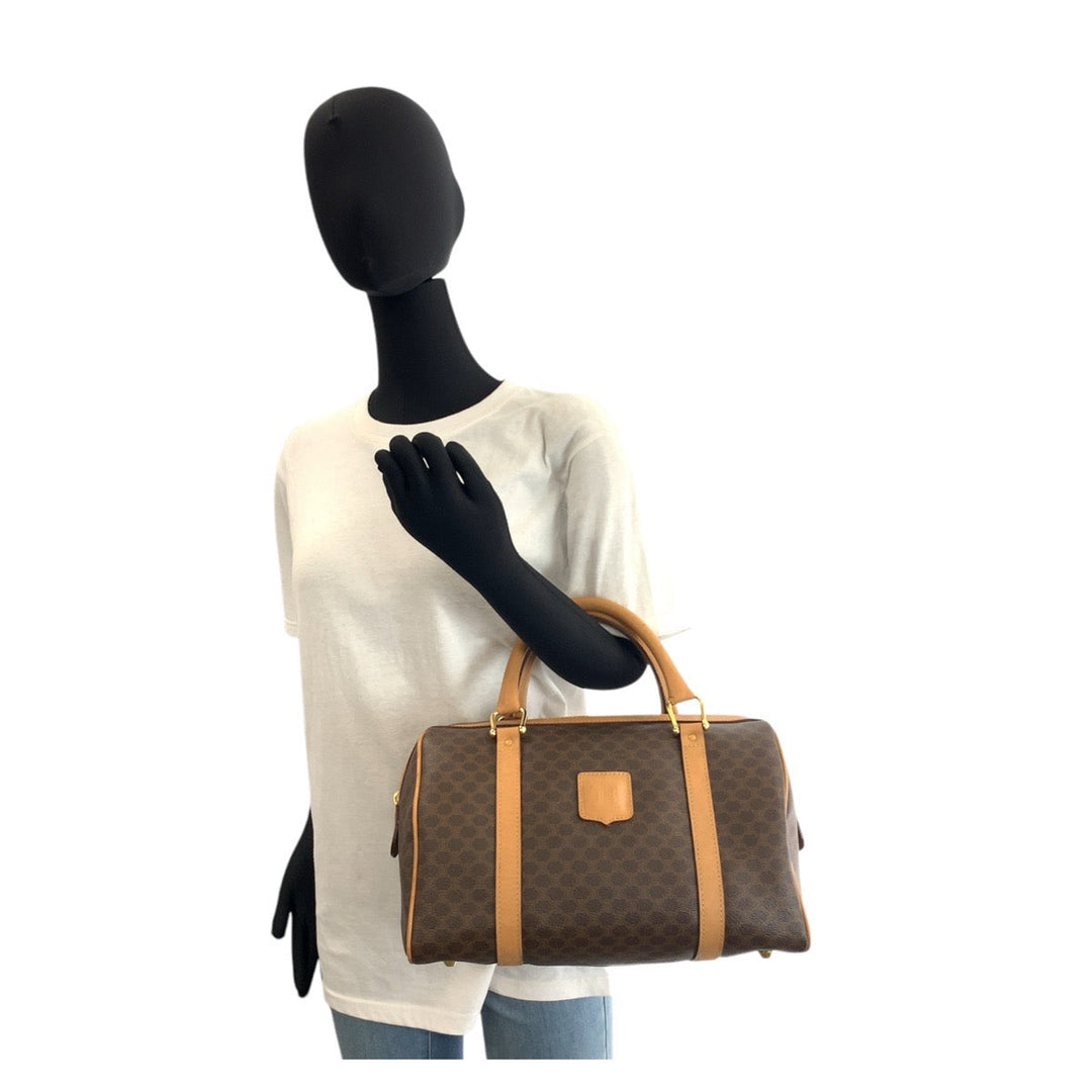 CELINE Handbag M14 PVC Brown Macadam