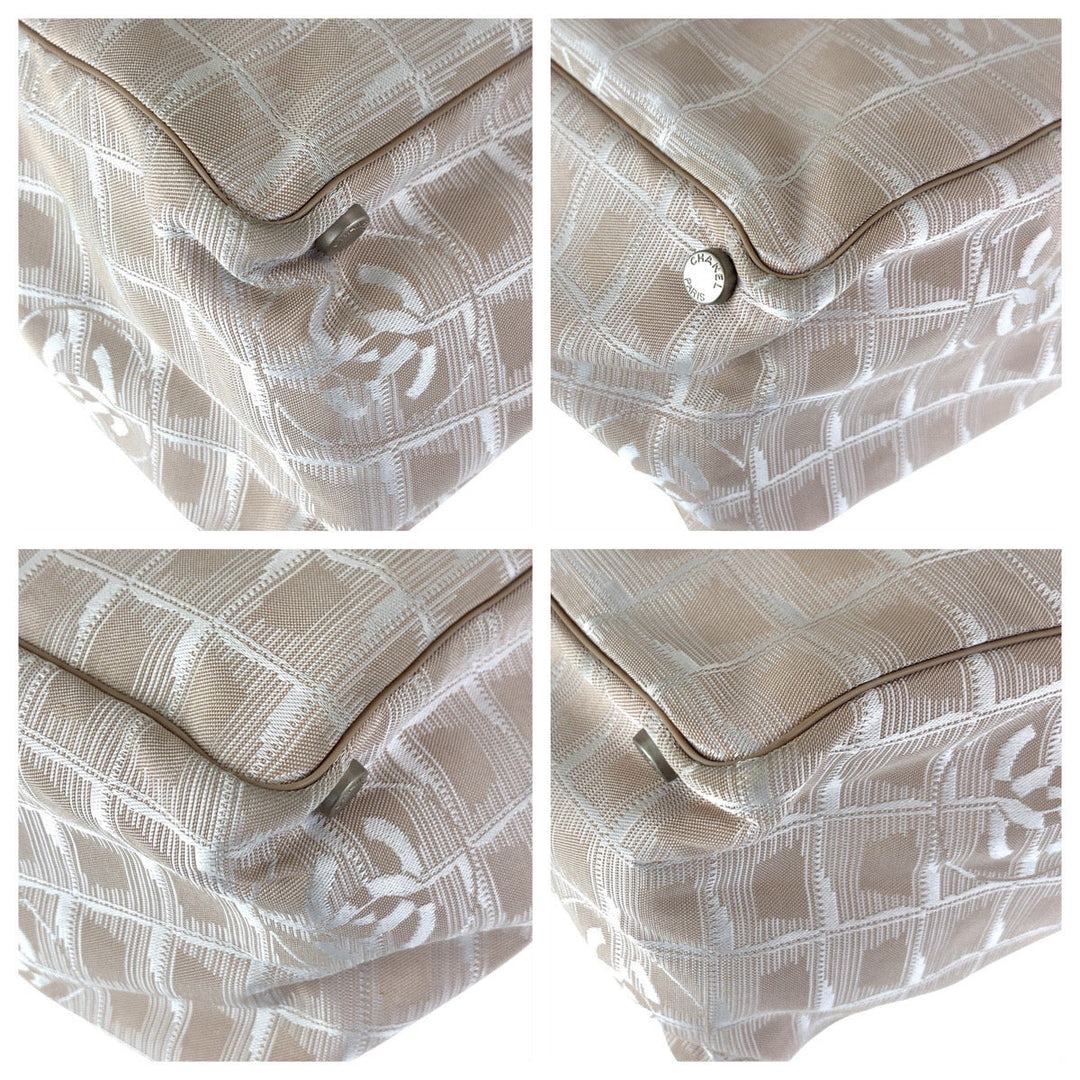 CHANEL Tote Bag canvas beige New travel line