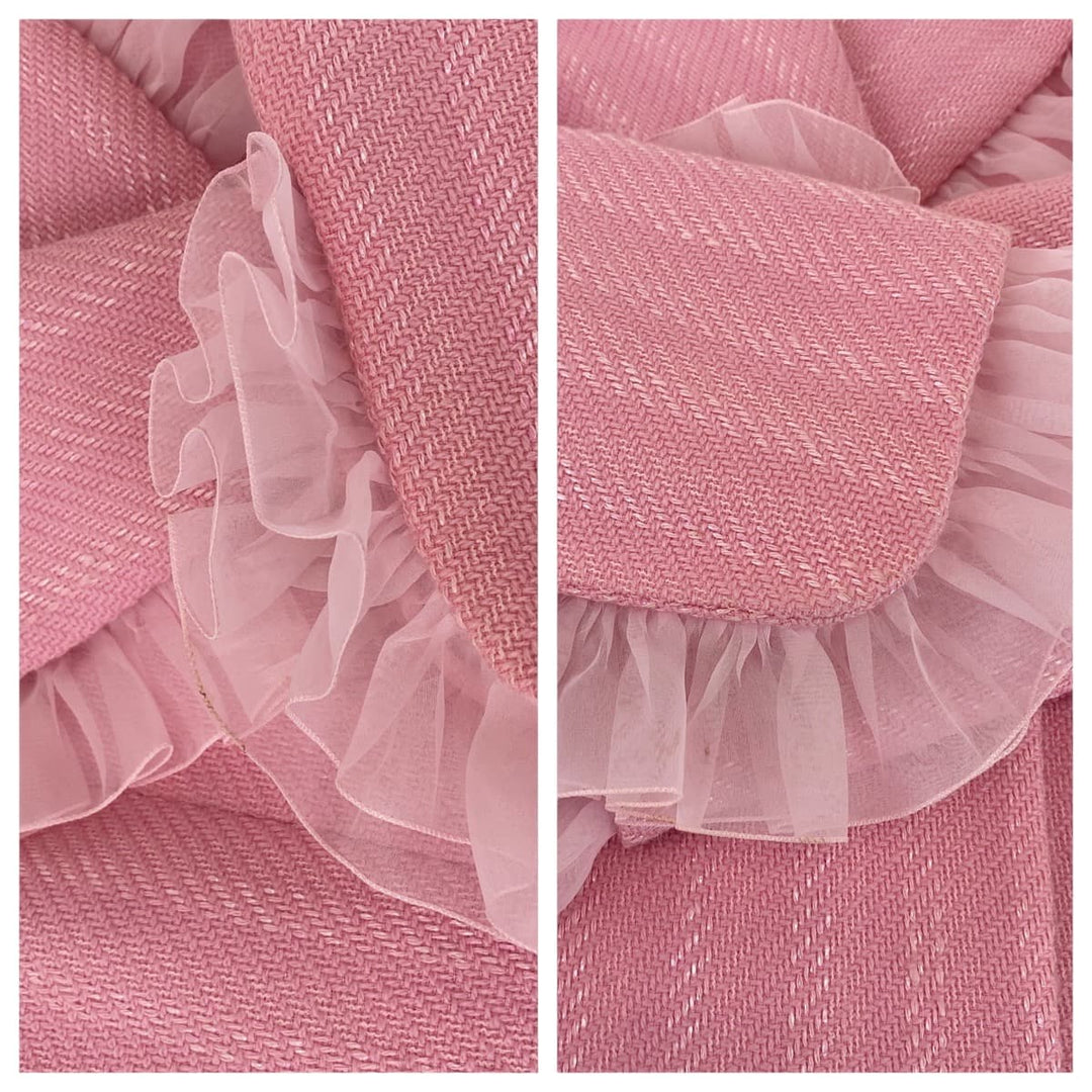 Dior tailored jacket wool pink Frill No Size (See Description)