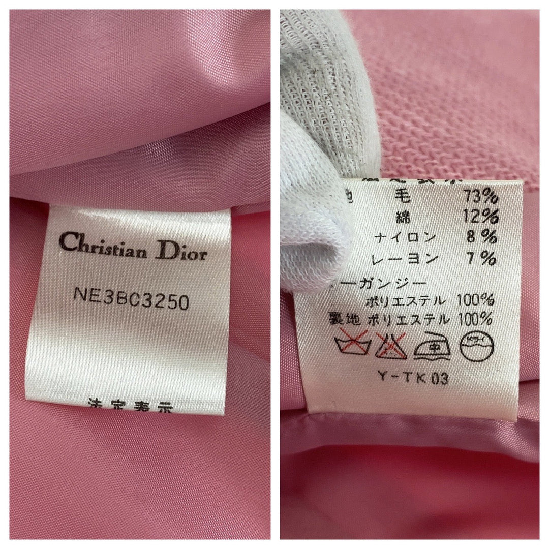 Dior tailored jacket wool pink Frill No Size (See Description)
