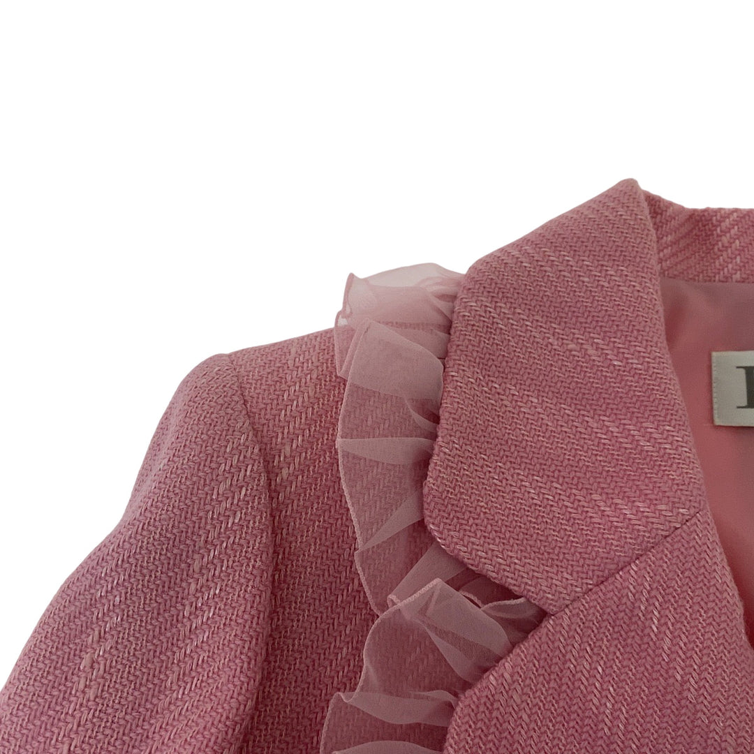 Dior tailored jacket wool pink Frill No Size (See Description)