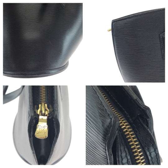 LOUIS VUITTON Shoulder Bag M52262 Epi Leather Noir Black Gold Metal Shoulder Bag Tote Bag Epi Sun jack Women Used Authentic