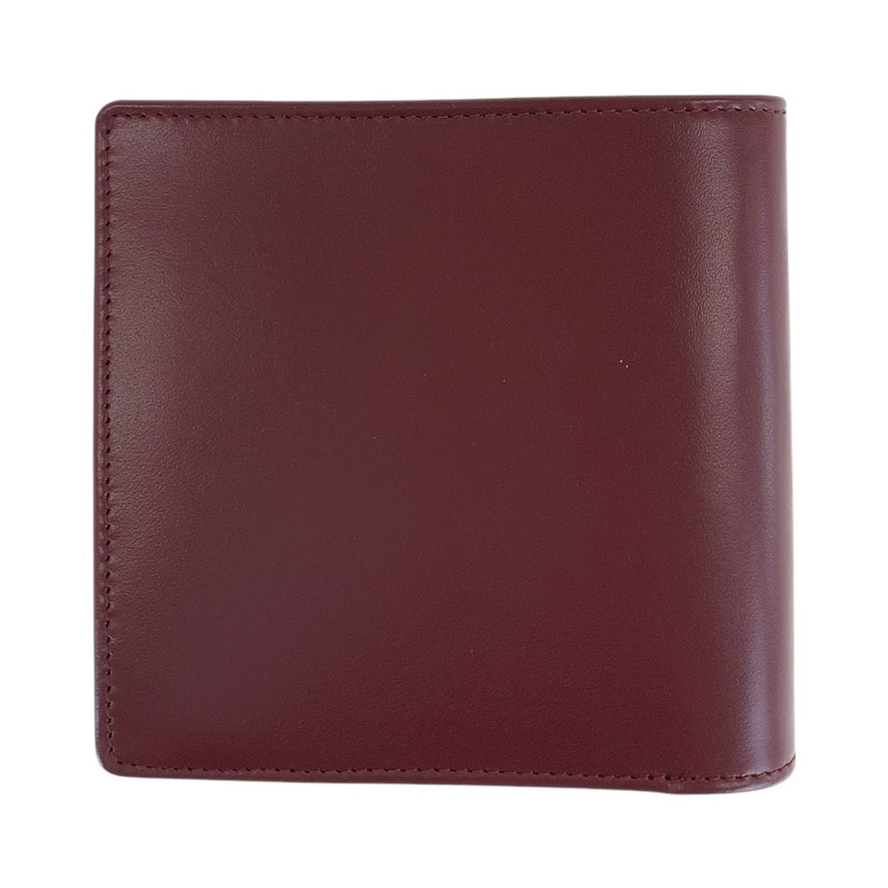 CARTIER Bifold Wallet leather Wine Red Bordeaux Must Line