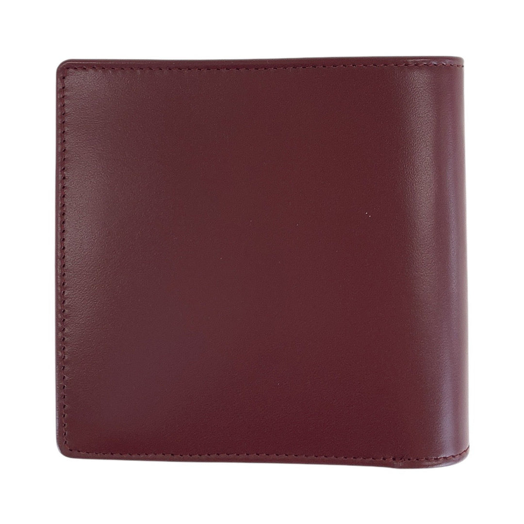 CARTIER Bifold Wallet leather Wine Red Bordeaux Must Line
