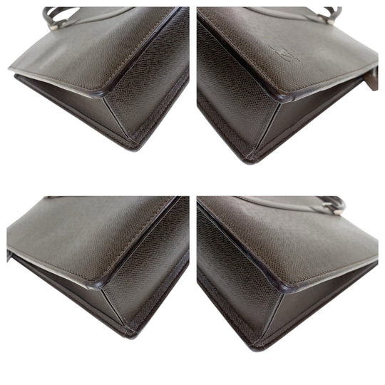 LOUIS VUITTON Business bag M30052 leather Brown Taiga Porto Documan Rozan
