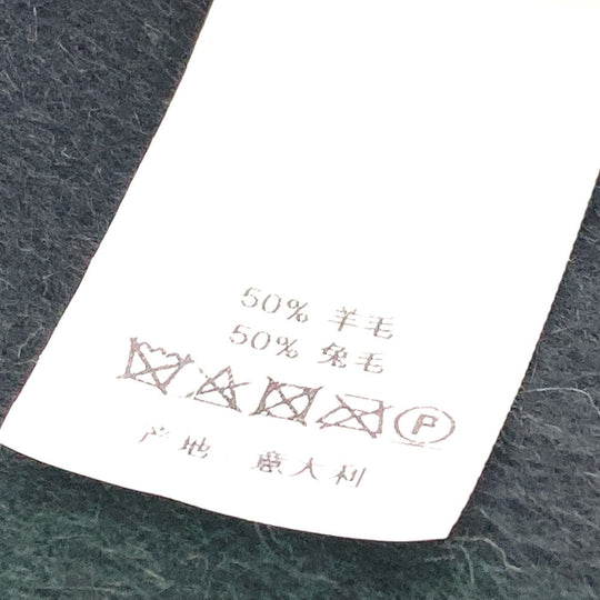 Dior Scarf 95CHE200100 Wool, Angora green logo fringe Check Pattern Women Used Authentic