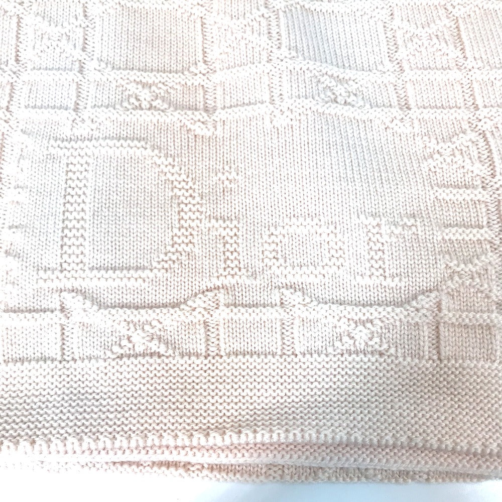 Dior Scarf wool pink Canage Women Used Authentic