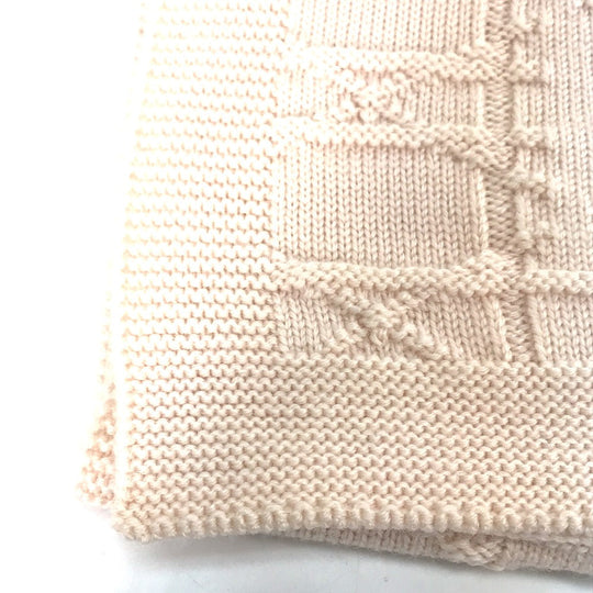 Dior Scarf wool pink Canage Women Used Authentic