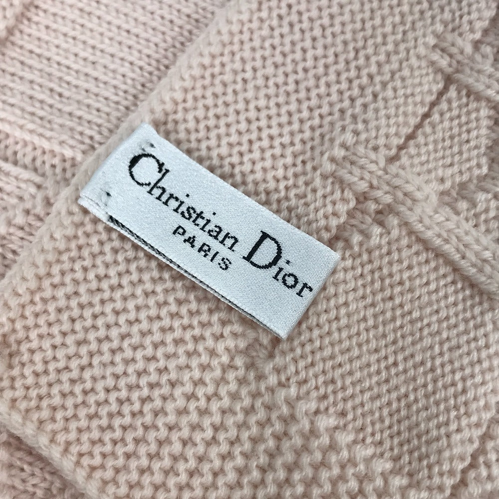 Dior Scarf wool pink Canage Women Used Authentic
