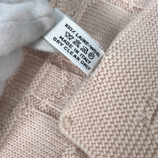 Dior Scarf wool pink Canage Women Used Authentic