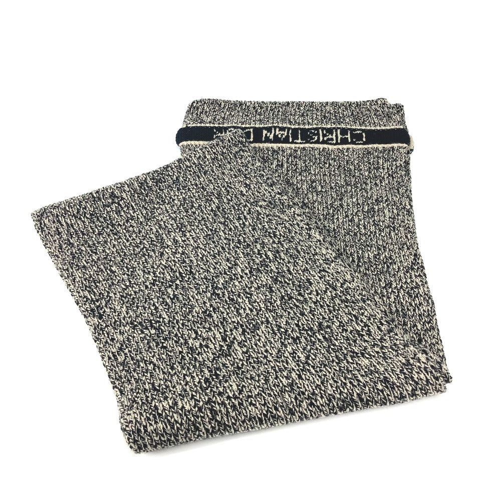 Dior Scarf 25DWI214S007 Wool / cashmere black logo Women(Unisex) Used Authentic