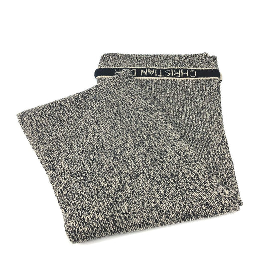Dior Scarf 25DWI214S007 Wool / cashmere black logo Women(Unisex) Used Authentic