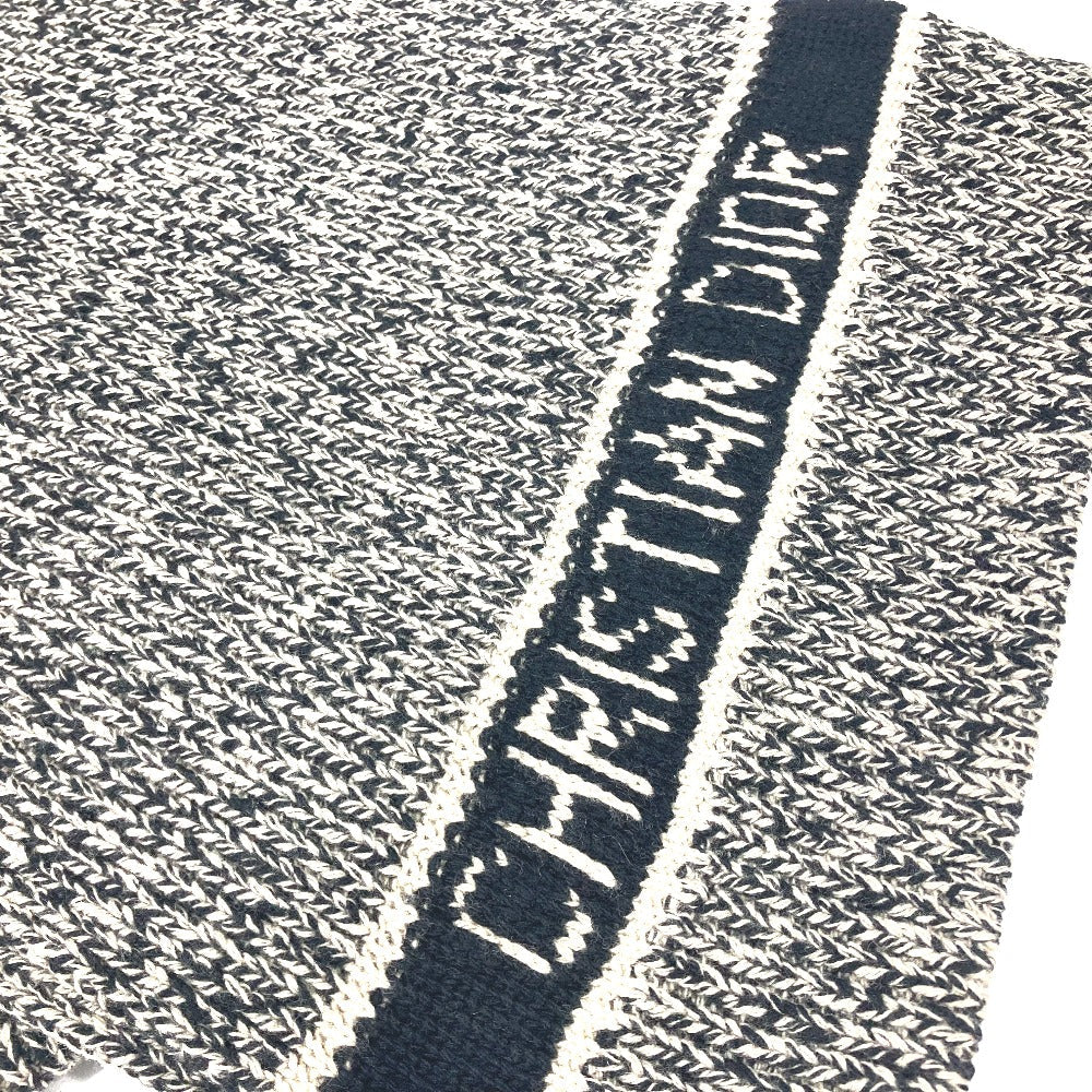 Dior Scarf 25DWI214S007 Wool / cashmere black logo Women(Unisex) Used Authentic