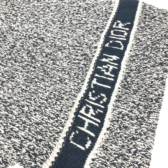 Dior Scarf 25DWI214S007 Wool / cashmere black logo Women(Unisex) Used Authentic