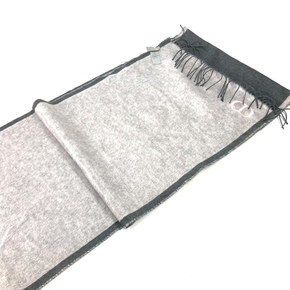 Dior Scarf 93E0015DH001 silk gray CD logo Women Used Authentic