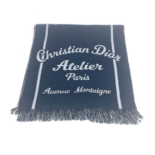 Dior Scarf 21E0007A0612 wool Navy By color Atelier ATELIER mens Used Authentic
