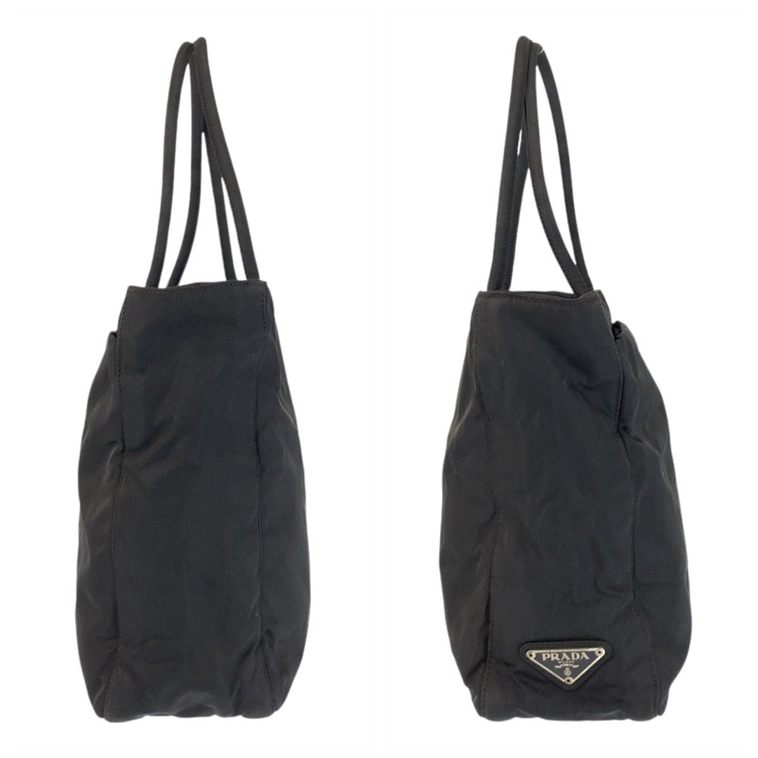 PRADA Tote Bag Nylon black Test Triangle With logo
