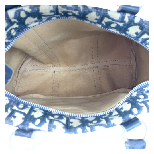 Christian Dior Handbag canvas Navy Trotter