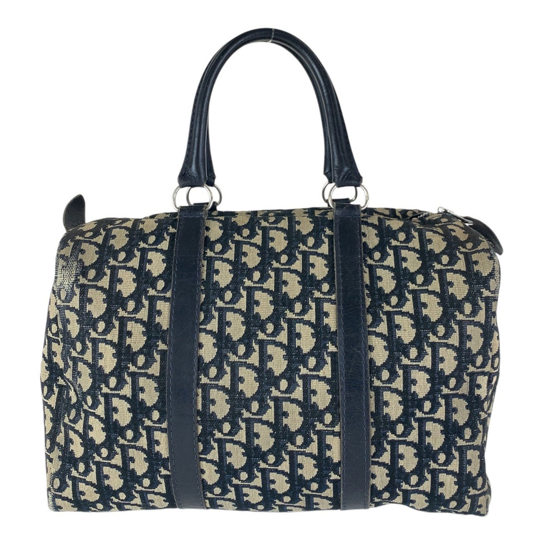 Christian Dior Handbag canvas Navy Trotter