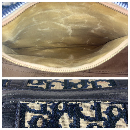 Christian Dior Handbag canvas Navy Trotter