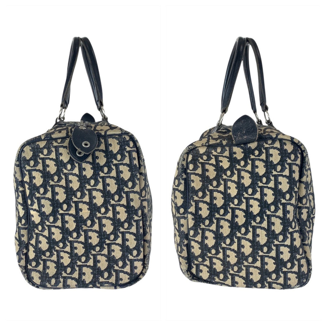 Christian Dior Handbag canvas Navy Trotter