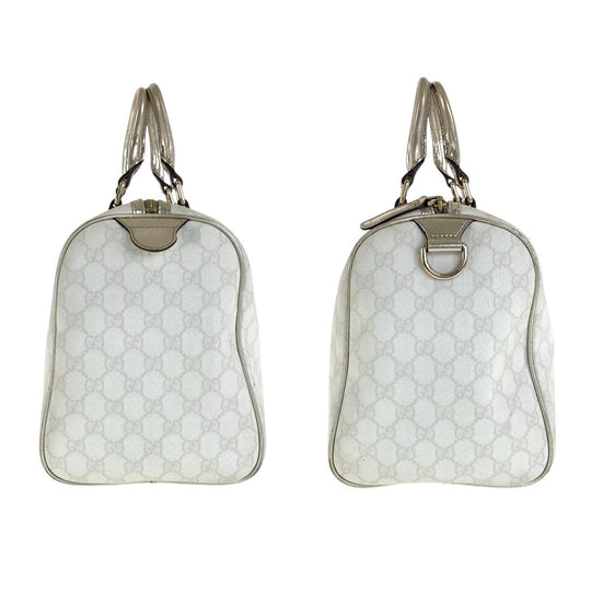 GUCCI Handbag 193603 GG Supreme canvas, leather White gold Handbags Mini Boston Duffel bag Women(Unisex) Used Authentic