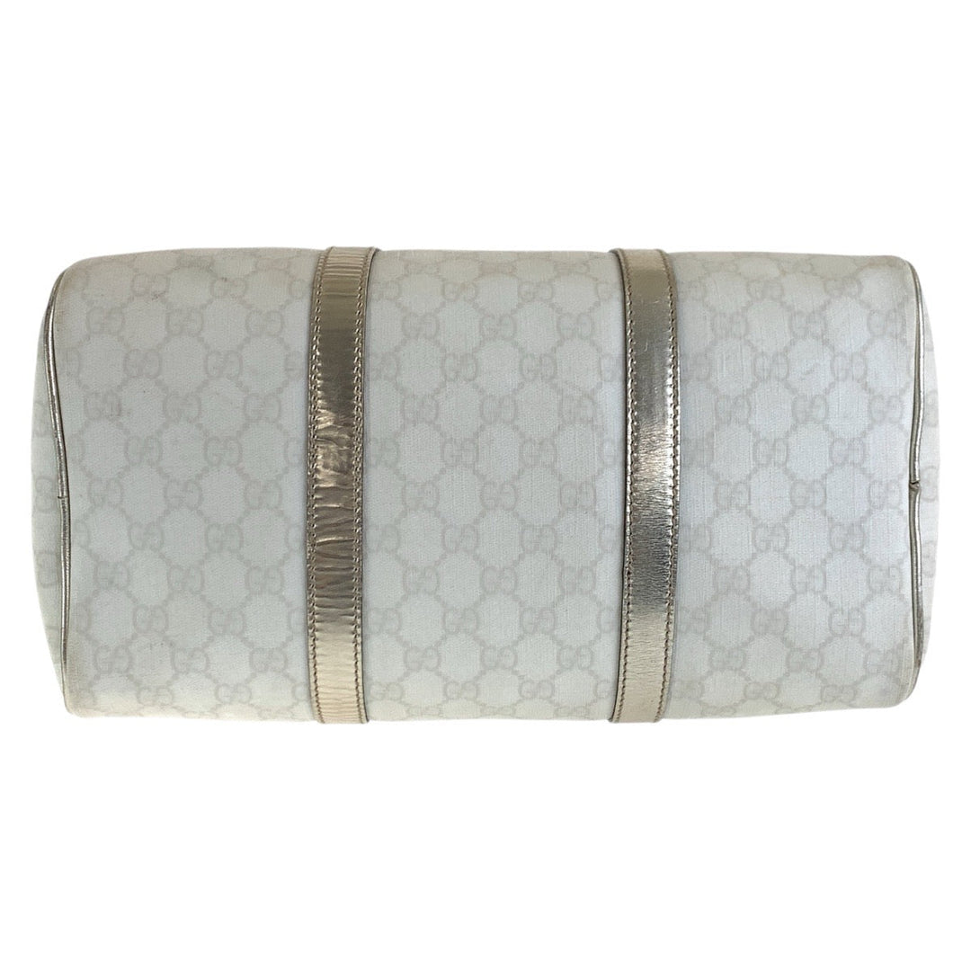 GUCCI Handbag 193603 GG Supreme canvas, leather White gold Handbags Mini Boston Duffel bag Women(Unisex) Used Authentic