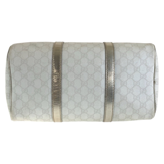 GUCCI Handbag 193603 GG Supreme canvas, leather White gold Handbags Mini Boston Duffel bag Women(Unisex) Used Authentic
