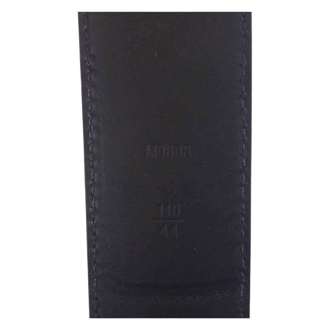 LOUIS VUITTON belt M9808 PVC, Leather Black black Damier Graphite Sunture LV Initial mens 44 Used Authentic
