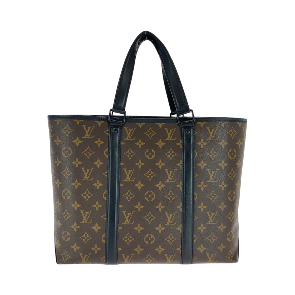 LOUIS VUITTON Tote Bag M45734 PVC Brown Black Black Metal Tote Bag Business bag Monogram Macasa Weekend PM mens(Unisex) Used Authentic