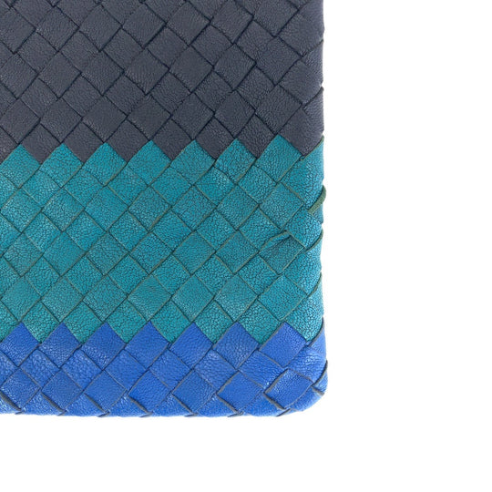BOTTEGAVENETA Clutch bag leather black INTRECCIATO