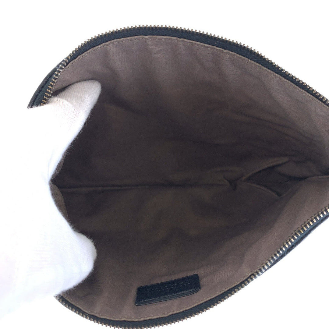 BOTTEGAVENETA Clutch bag leather black INTRECCIATO